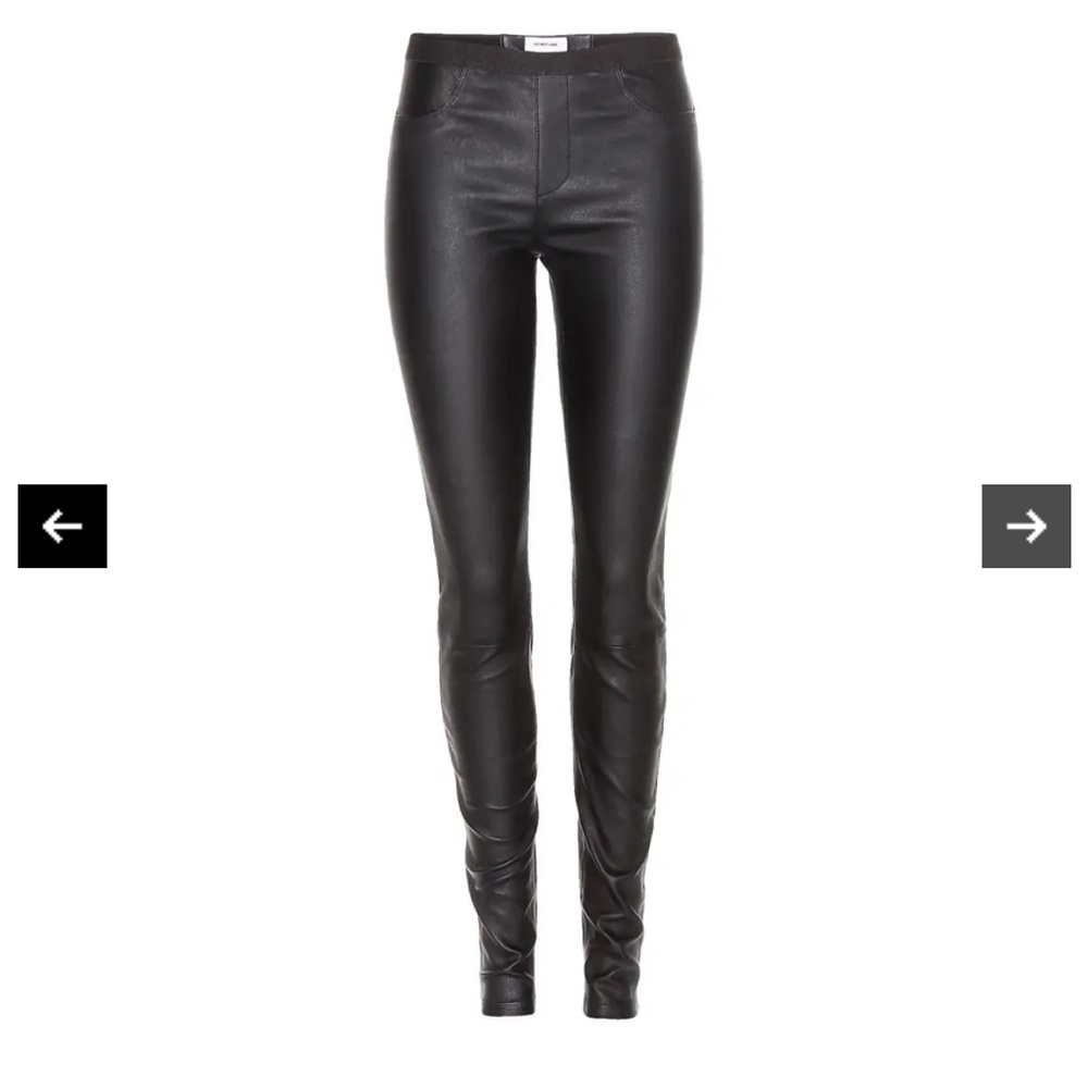 Helmut Lang Black Leather Leggings